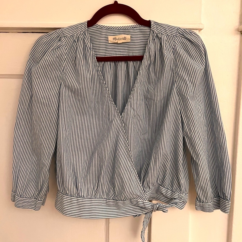 Madewell wrap front blouse